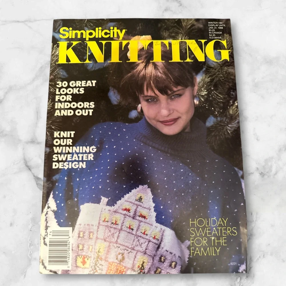 Vintage Simplicity Knitting magazine knitting and crochet patternslot of 3 1980’